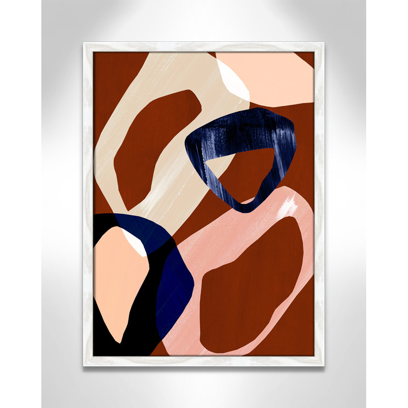 Loop I Print par Violets Print House, Grain de bois blanc, L 17 po x H 23 po, Impression encadrée