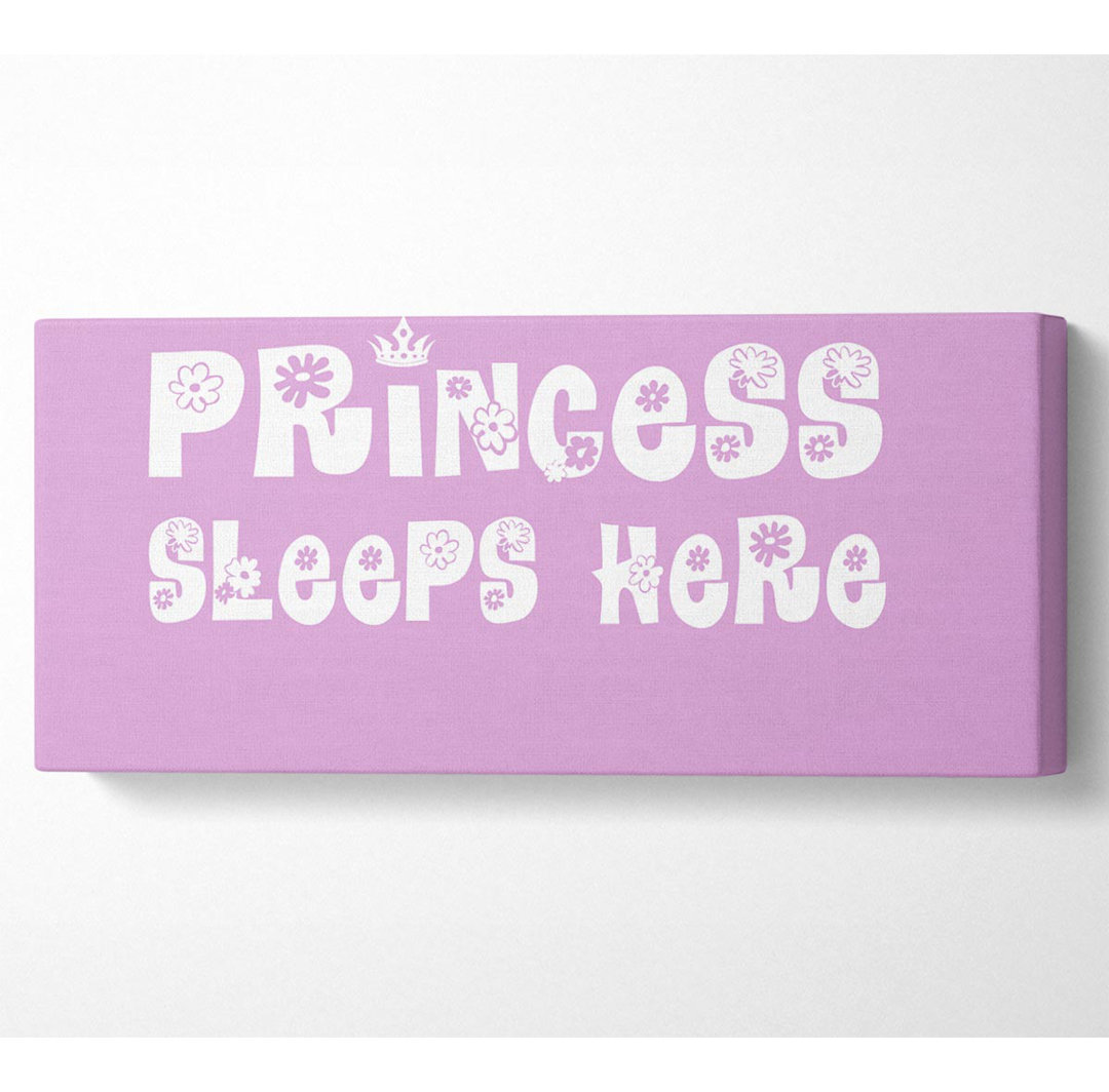 Princesss Sleeps Here Pink - Kunstdrucke auf Leinwand - Wrapped Canvas