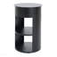 Table d'appoint ronde d'intérieur en métal à 3 niveaux avec armoire à porte coulissante - Noir mat-478872455