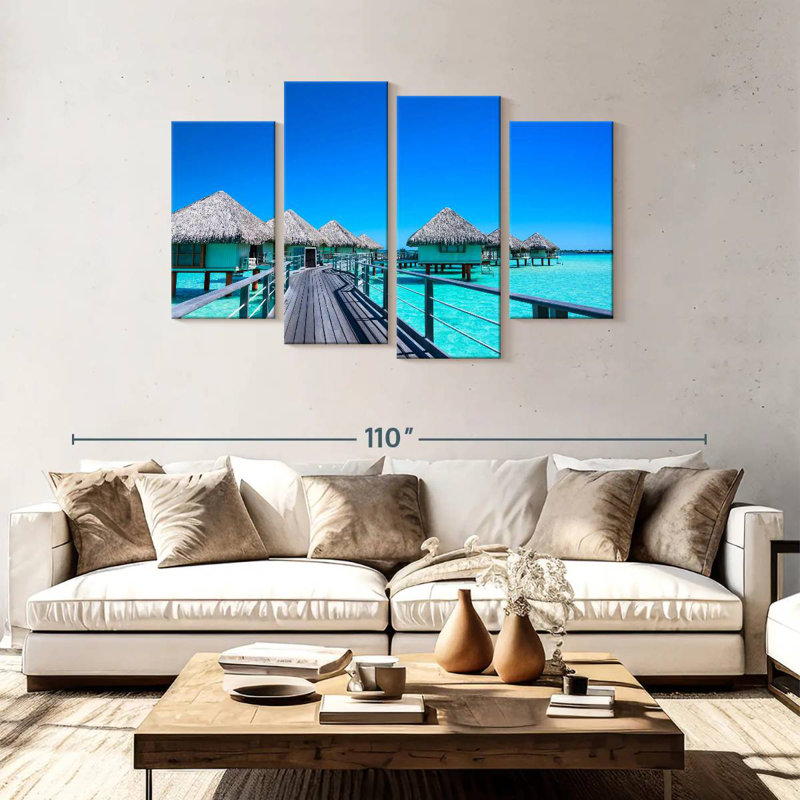 Gillard Bora Bora Overwater Bungalows, 48" H x 75" W