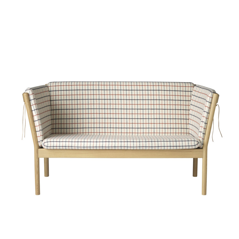 J148 Loveseat, Red Diced Plaid