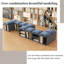 40cm Deep Blue Storage Benches