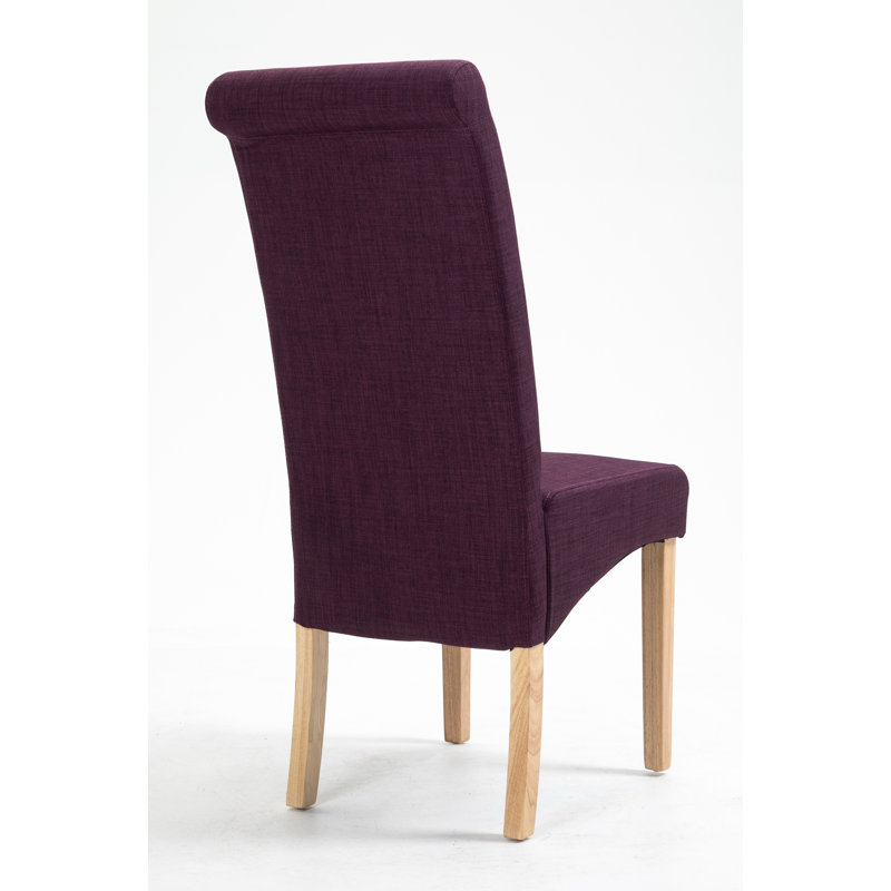 Gagny 48cm H Linen Upholstered Side Chair, Purple