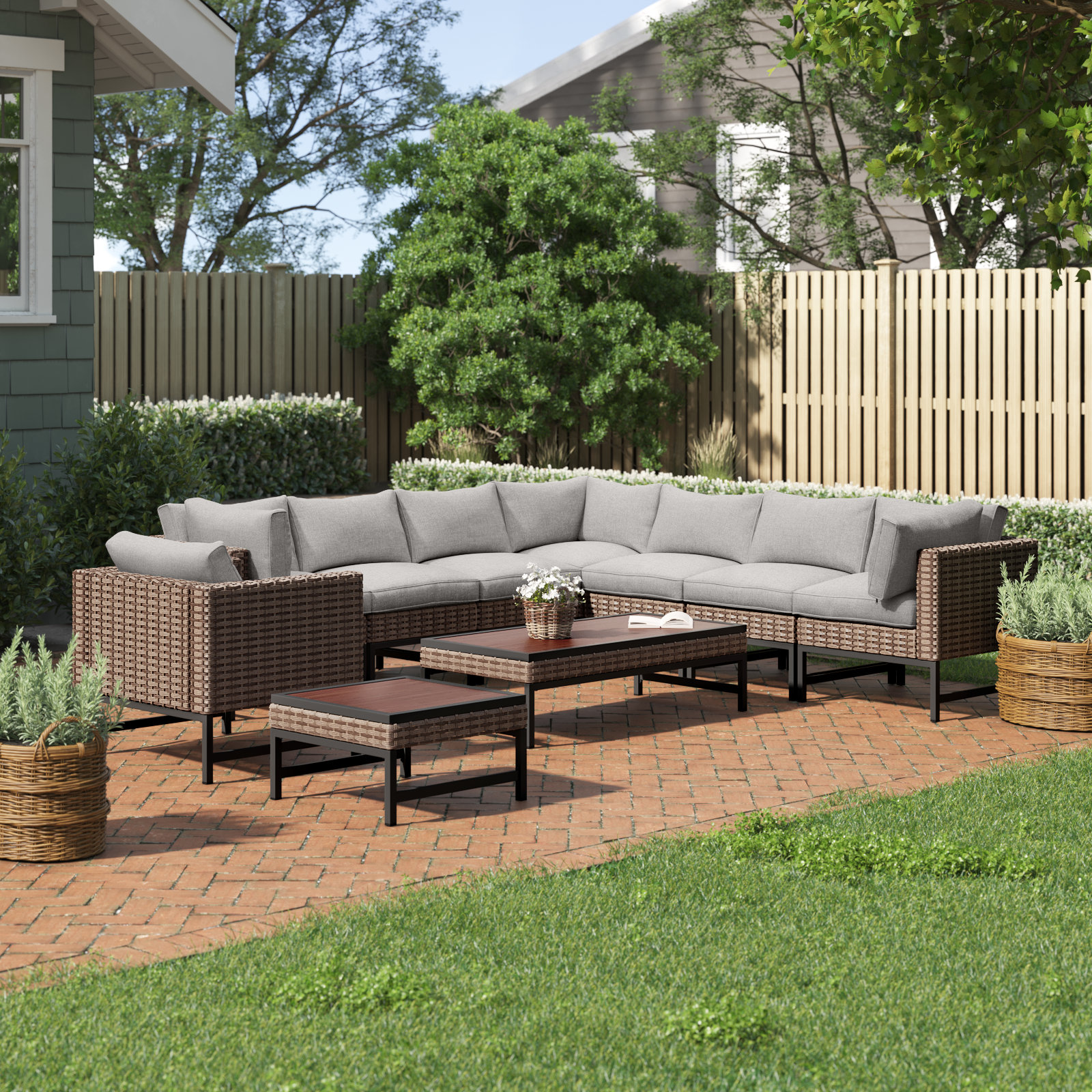 Metal corner best sale outdoor sofa