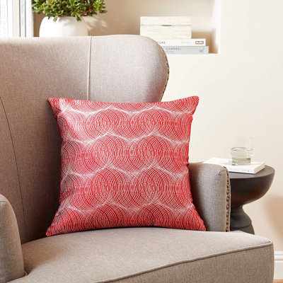 Circular Full Concentric Rings Design Throw Pillow