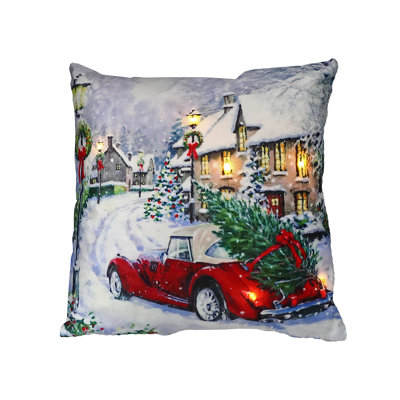 Floral Velvet Throw Pillow