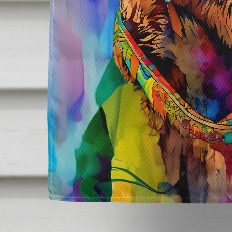 Drapeau de la maison d'un hippie grizzly
