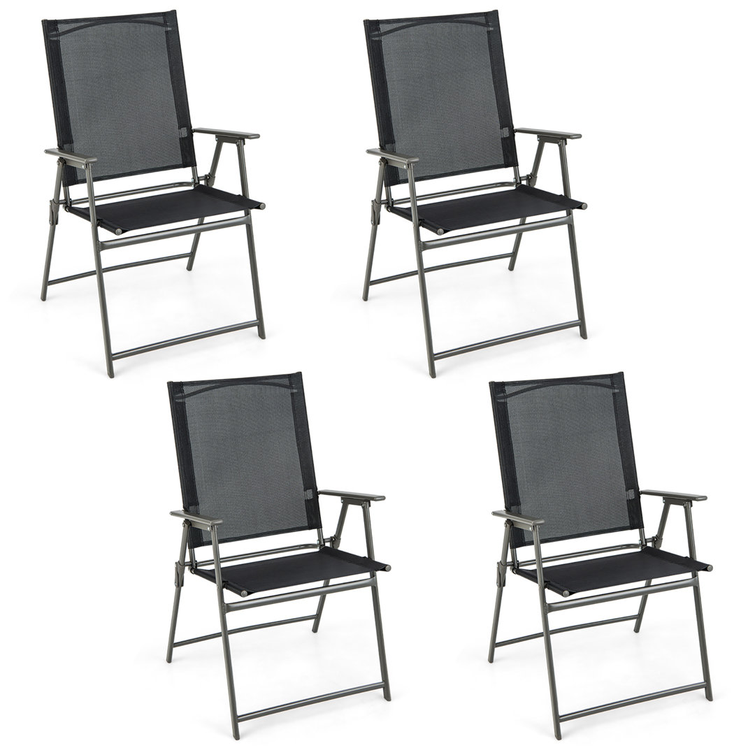 Bagdonas Fabric Patio Folding Chair Folding Chair Set (Set of 4) Wade Logan®