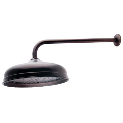Pomme de douche à jet de pluie ronde de 10 po avec bras de douche de 17 po Kingston