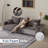 2-Piece 113" L Shaped Compression Couch, Corduroy Modular Sectional Sofa With Ottoman Living Room Set-1153974580