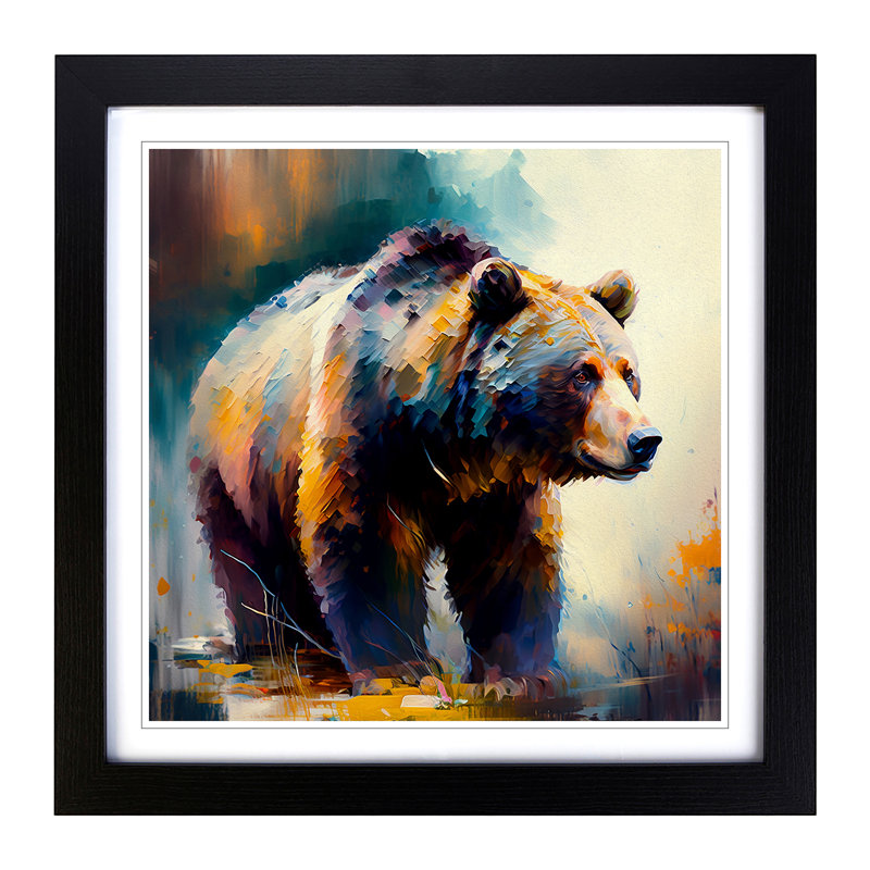 Single Picture Frame Print on Wood, Black