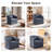360-Degree Swivel Upholstered Armchair with Accent Pillow-367928025