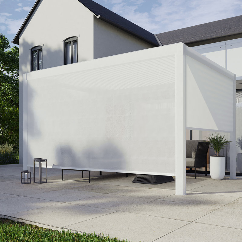 Paloma 3m x 4m Aluminium Pergola with LED Lighting, White