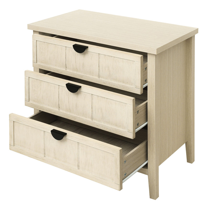 Armoire à 3 tiroirs pour le salon et le bureau de chambre à coucher de conception américaine avec une capacité de charge de 140 livres.