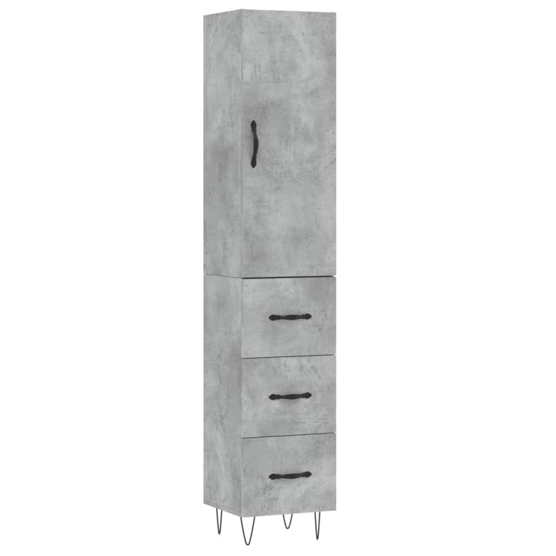 34.5cm Sideboard, Concrete Grey