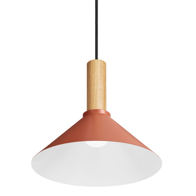 Emblem 1 - Light Pendant, 12" H x 14" W x 14" D, White Oak, Gray Blue