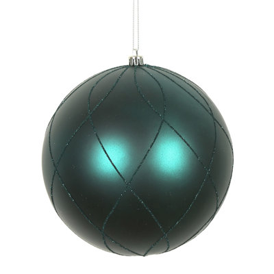Ornement boule 6 po mat et scintillant