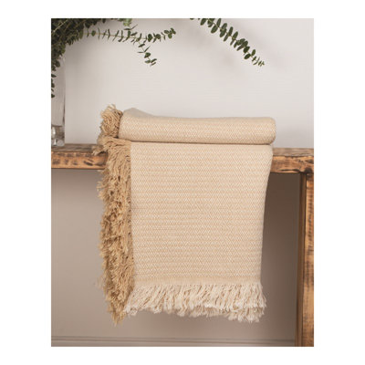 Manual Woodworkers & Weavers Dotted Diamond Tapestry 100% Cotton Throw 46" x 67"