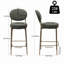 Ensemble de 2 tabourets de bar rembourrés à hauteur de siège de 29 po avec 2 chaises de cuisine rondes en similicuir-121093812