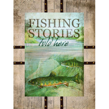Fishing Stories Told Here On Canvas Print