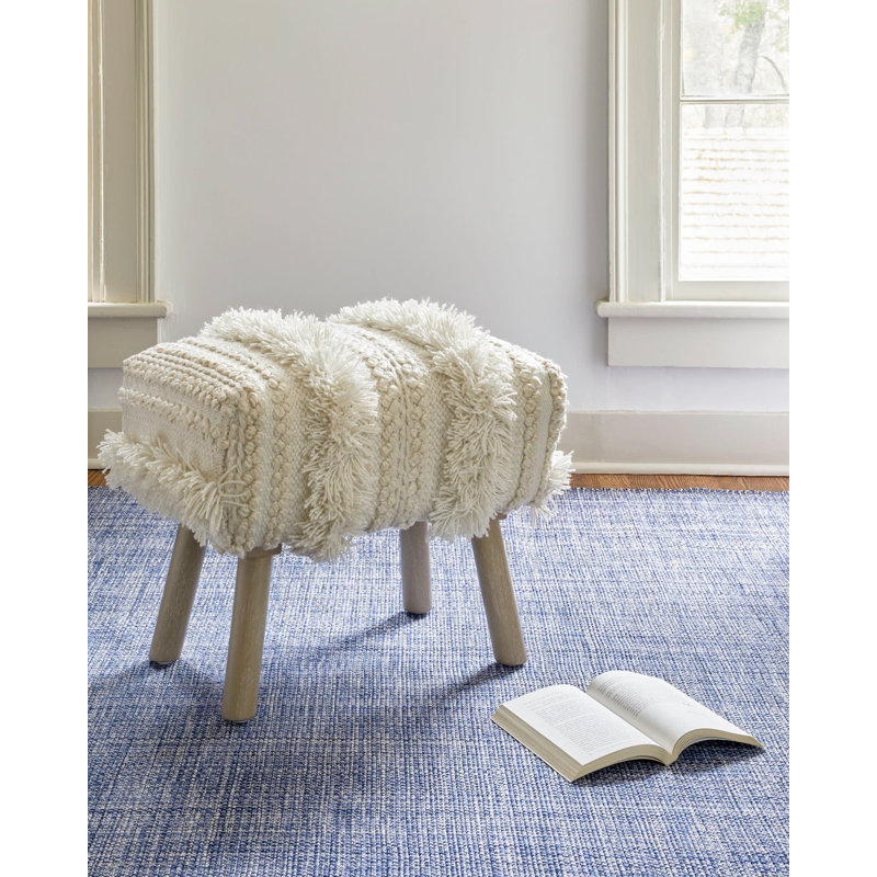 Fusion Blue Handwoven Indoor/Outdoor Rug, Rectangle 7'6" x 9'6"