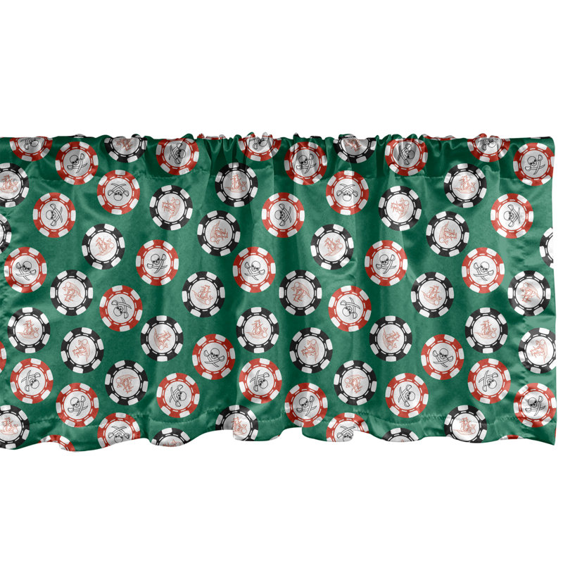 Ambesonne vert noir cantonnière lot de 2 jetons pirate vert jade rouge