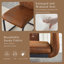 Chaises de salle à manger en tissu de style rétro en suède, pieds en métal robustes, dossier arqué ergonomique + structure en métal renforcé. Ensemble complet: ensemble de quatre pour les réunions de famille. Ensemble de 4.-321455289