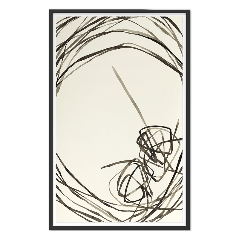 Swoops 2 Print by Hable Construction, Black Single Picture Framed, 50" H x 32" W