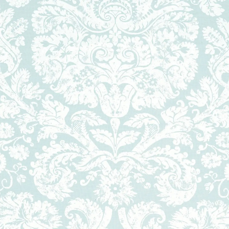 Barresa Damask Fabric, Aqua