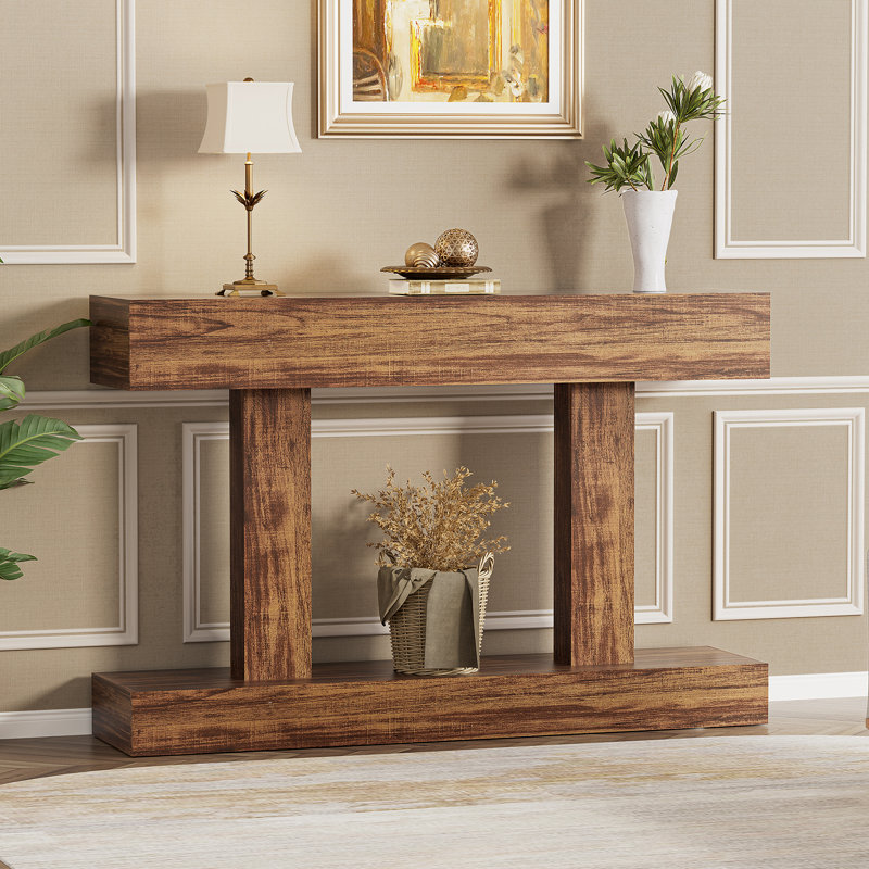 Millwood Pines 47.24'' Brown MDF Farmhouse Console Table