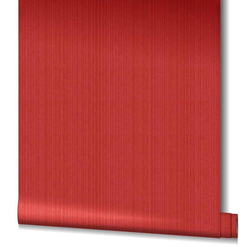 Evelina 10.05m x 70cm Textured Wallpaper Roll, Red