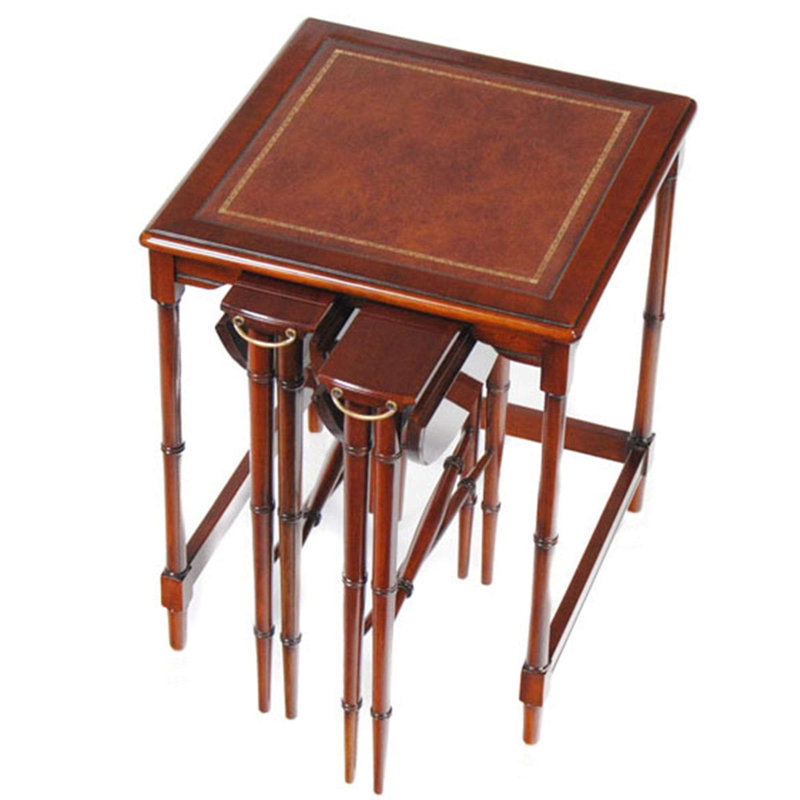 Ensemble table haute avec dessus en cuir