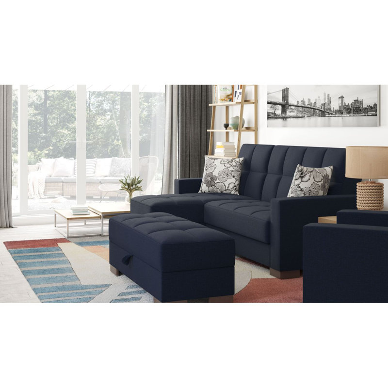 Pouf moderne, Pouf bleu foncÃ©, Marine
