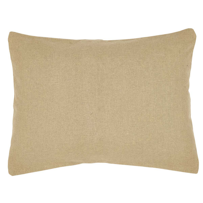 Tan Cotton Burlap Standard Sham with Button Closures