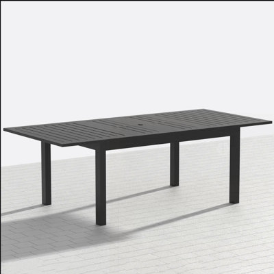 63"-92" Extendable Aluminum Outdoor Dining Table