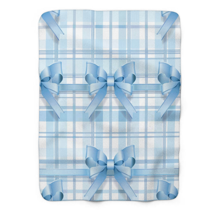 Couverture de sherpa 1 pièce Bow Flirt, Lit simple
