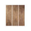Ensemble de 3 décorations murales florales en bois brun sculpté Antefix l 16 po x H 55 po