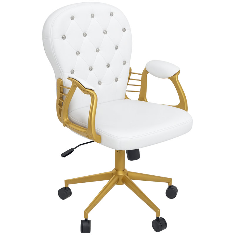 Jaimy Velvet Task Chair, Cream