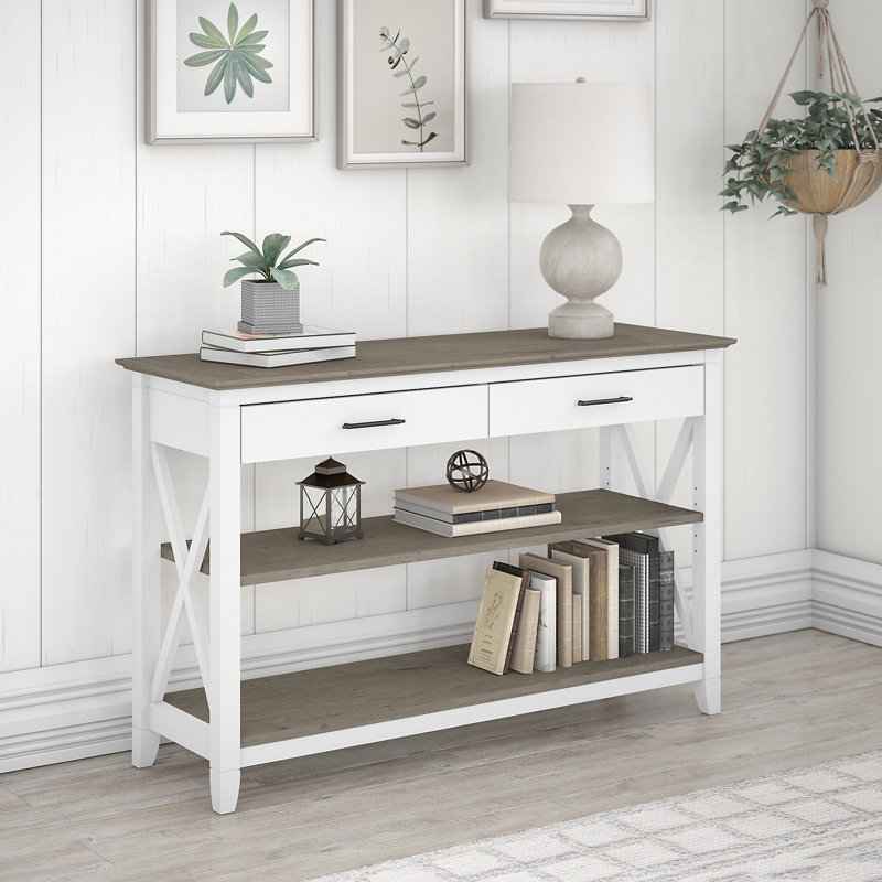 Console Huckins, Gris déclin / blanc pur