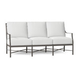 Monaco 74.5" Wide Outdoor Patio Sofa with Cushions