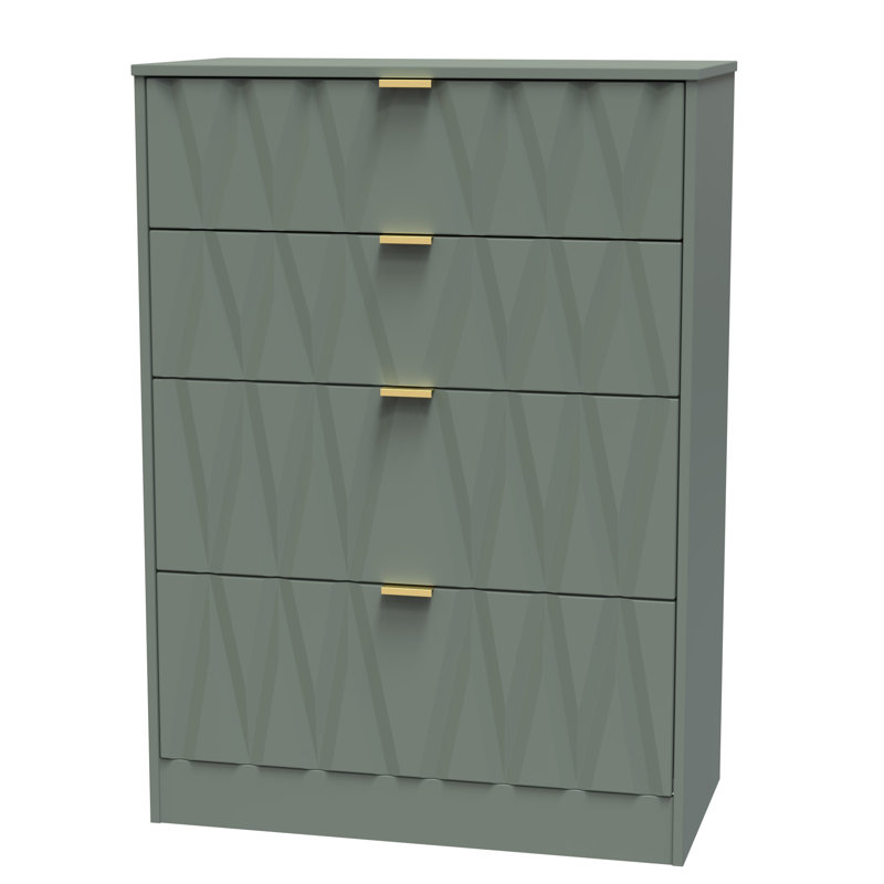 77 cm W Chest of 4 Drawers, Green