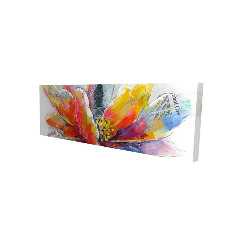Red Botanical Canvas | Abstract Flower Texture Home Decor