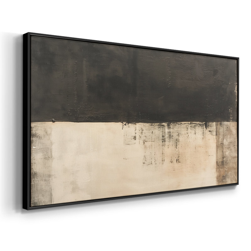 Abstrait, série CCLXII, toile tendue avec châssis, prête à être accrochée, Noir, H 17 po x l 33 po