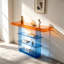 Console moderne en acrylique avec tablettes-133242914
