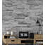 Thorn Slate Grey Realistic Stone Brick Wall Effect Textured Vinyl Wallpaper
