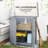 Outdoor Storage Cabinet With Shelf And Metal Tabletop For Garden Tools And Supplies-1121967091