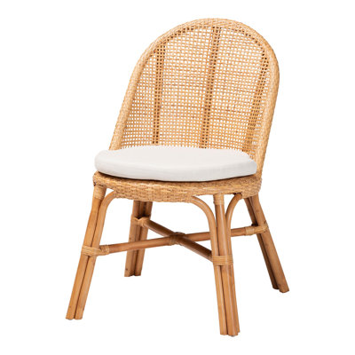 Bali & Pari Daniela Bohemian Light Honey Rattan Dining Chair by Bayou Breeze