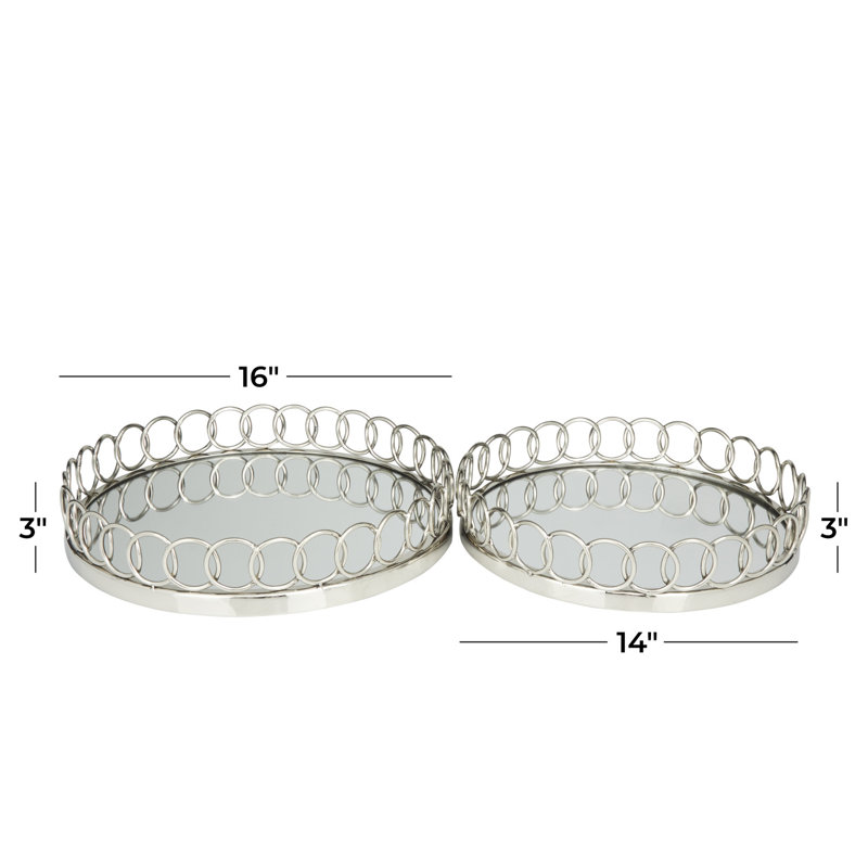 Plateau de coiffeuse Mardea, Argent