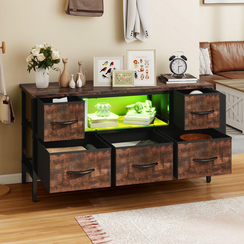 100Cm TV  Unit，TV Cabinet for TVs up to 43", Brown Wood