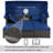 Outdoor Patio Rectangle Daybed With Retractable Canopy,  Wicker Furniture Sectional Seating With Washable Cushions, Backyard, Porch-2066813683